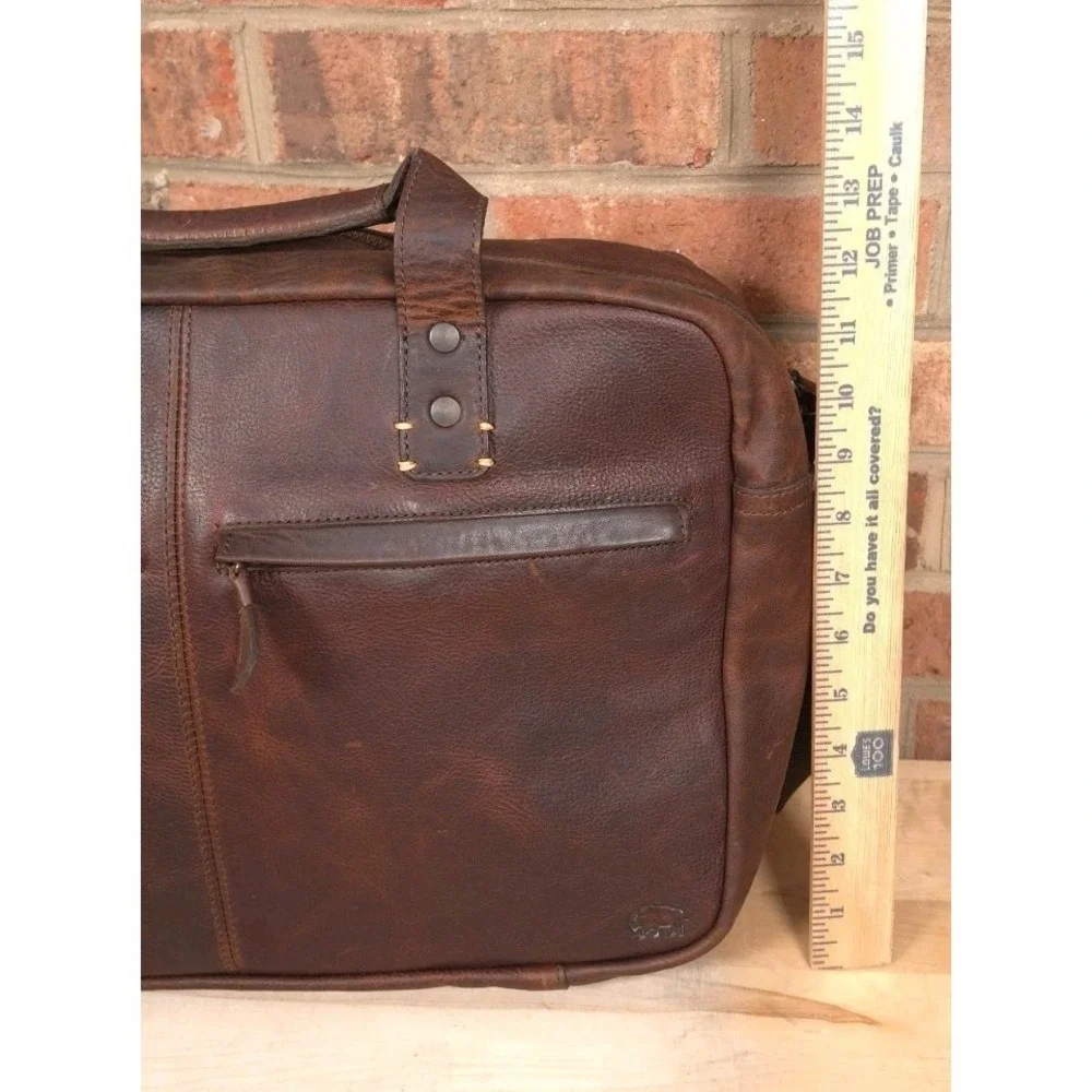 Buffalo Jackson Trading Co. Walker Leather‎ Duffle Bag Vintage Oak